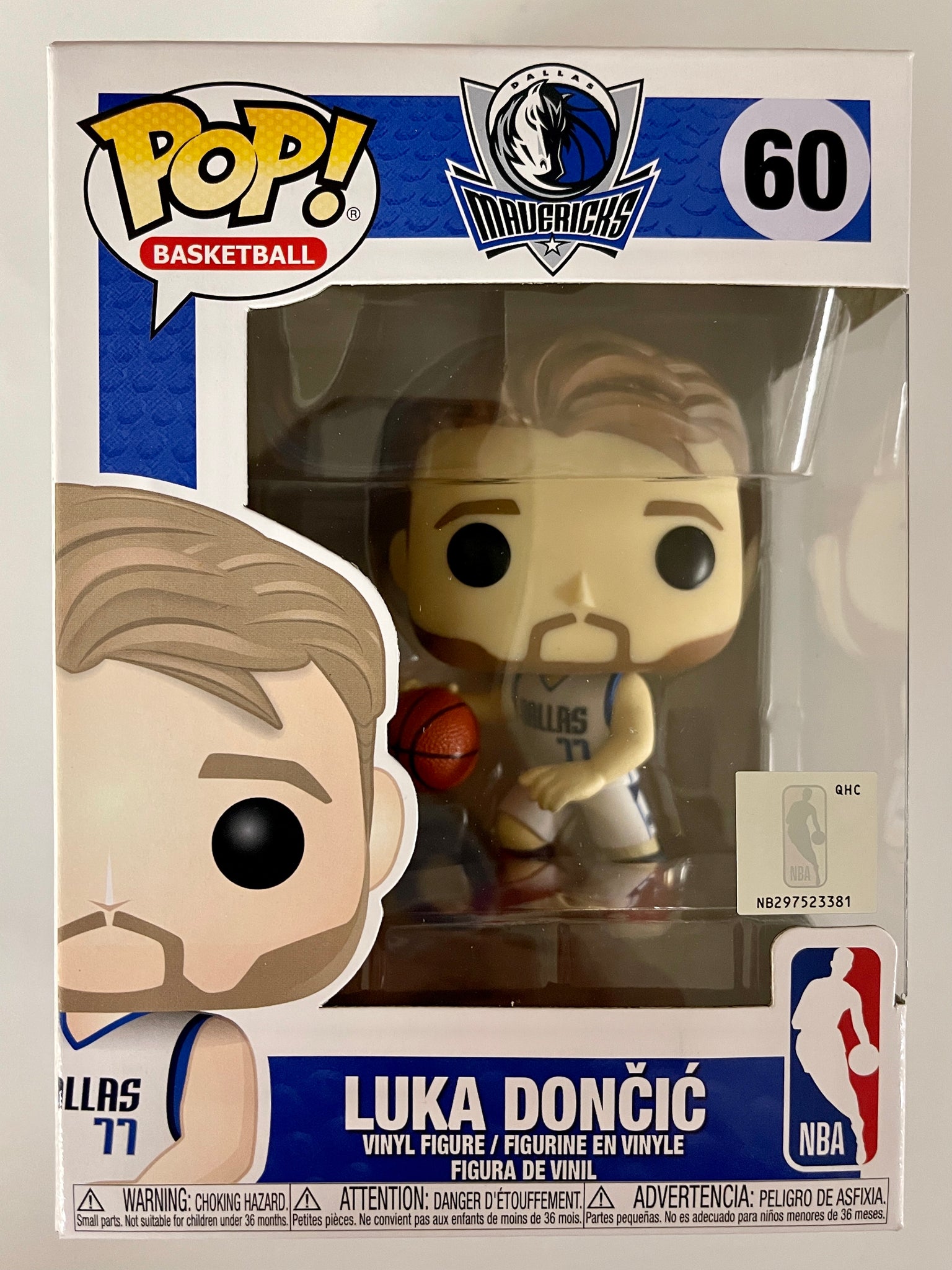 Funko Pop! Basketball NBA Luka Doncic (White Jersey) Figure #60 - US