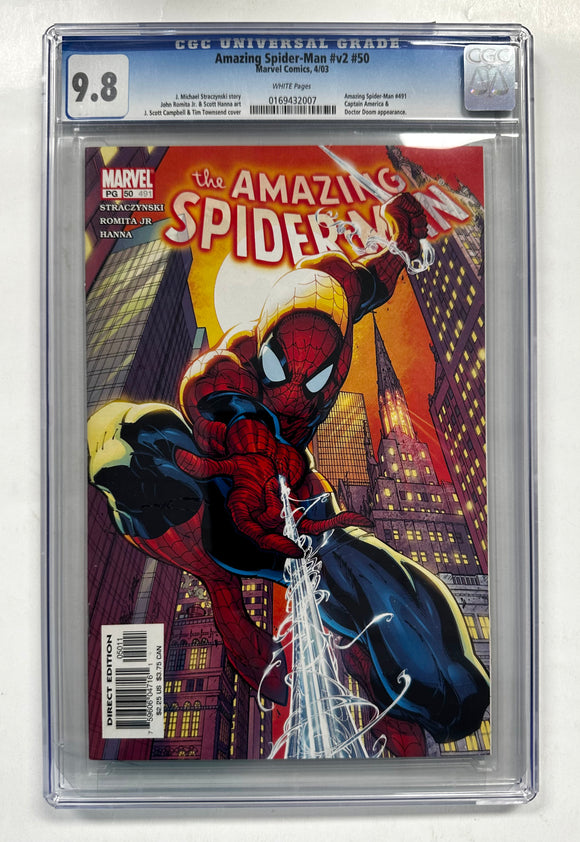 Amazing Spider-Man #491 Vol. 2 #50 CGC 9.8 J Scott Campbell 2003 Marvel Comics