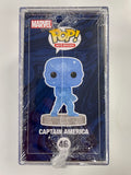 Funko Pop! Marvel Studios Captain America (Blue) #46 Infinity Saga Art Series in Hard Stack
