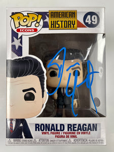 Dennis Quaid Signed Autographed Ronald Reagan Funko Pop! Icons #49 With PSA COA