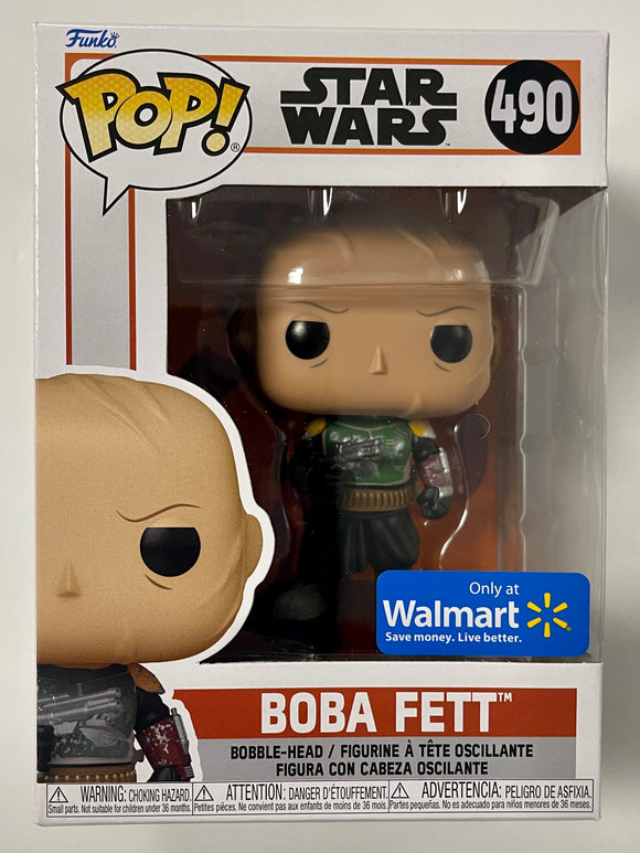 Funko Pop! Star Wars Boba Fett (Unmasked) #490 Mandalorian Walmart 2021 Exclusive