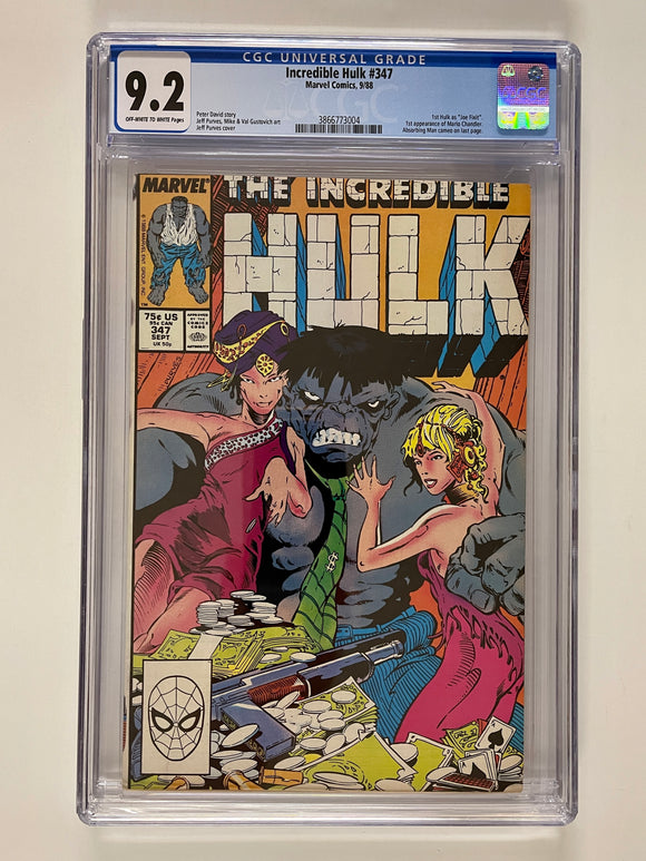 Incredible Hulk #347 CGC 9.2 1988 1st App Of Hulk As Joe Fixit & Mario Chandler