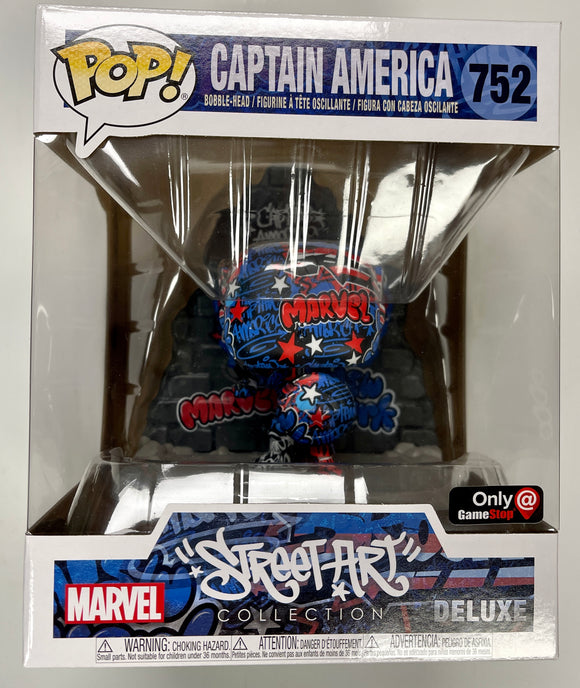 Funko Pop! Marvel Captain America #752 Street Art 2020 GameStop Exclusive