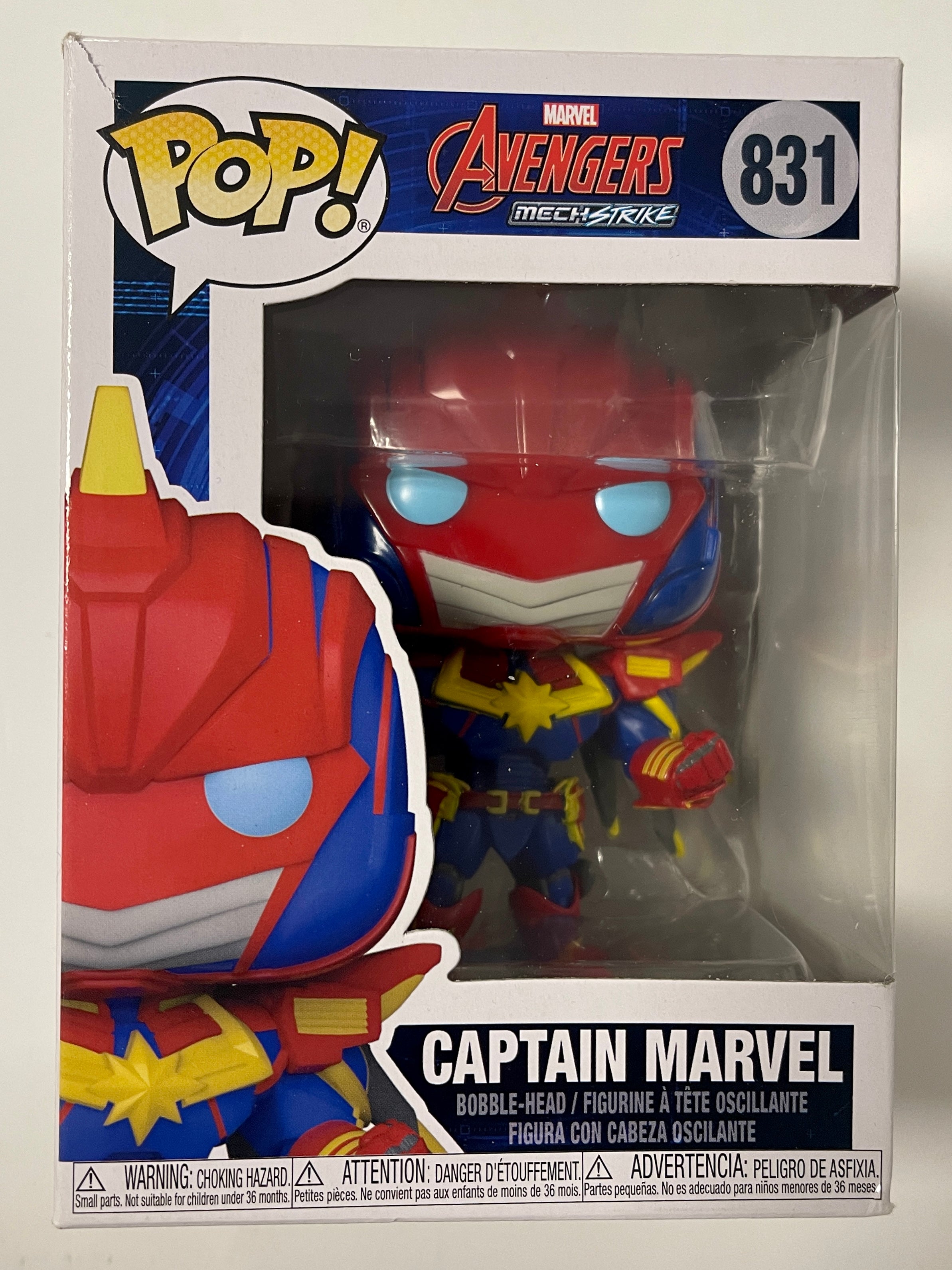 Funko Pop! Marvel Captain Marvel #831 Avengers MechStrike 2021 Box