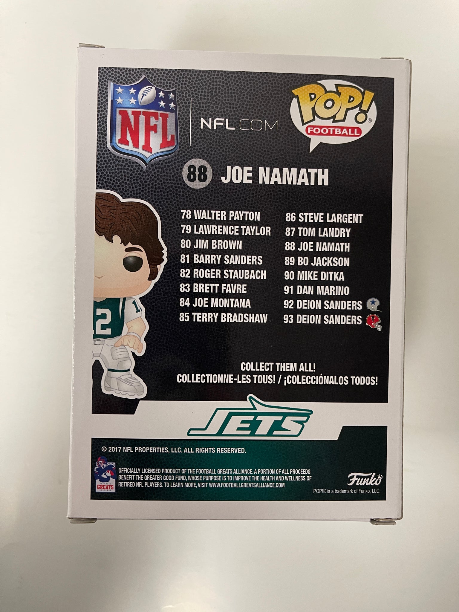 Funko Pop! Football NFL Legends New York Jets Joe Namath Vinyl Figurine #88