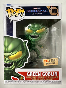 Funko Pop! Marvel Metallic Green Goblin On Glider #1168 Spider-Man No Way Home 2022 Boxlunch Exclusive