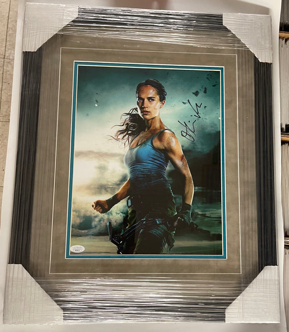 Alicia Vikander Signed & Custom Framed 2018 Tomb Raider 11x14 Photo With JSA COA