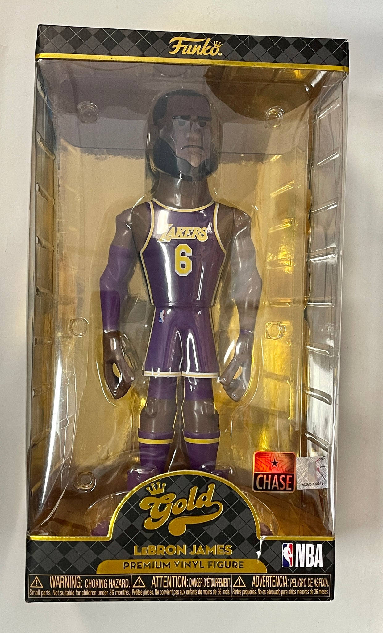 NBA - Lebron James Lakers (Purple Jersey) 5 GOLD Premium Vinyl