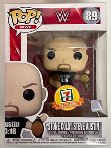 Funko Pop! WWE Stone Cold Steve Austin With 2 Belts #89 7/Eleven 2021 Exclusive