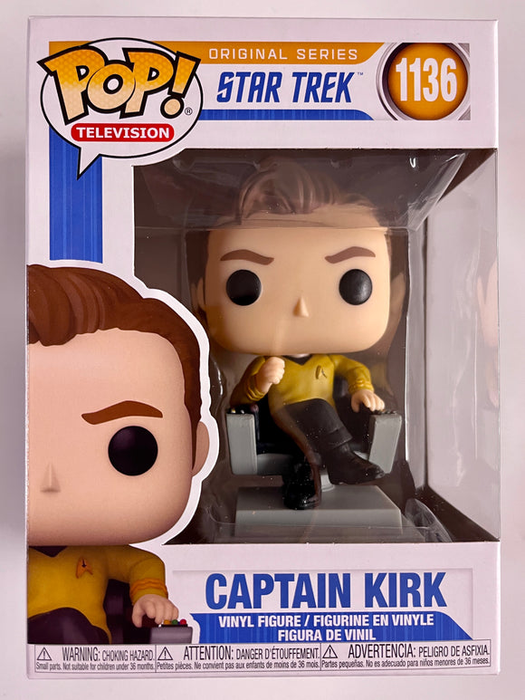 Funko Pop! Television Captain Kirk In Chair #1136 Star Trek The Original Series